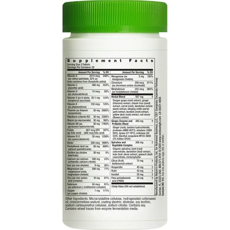 Rainbow Light Active Health Teen Multivitamin / Mineral Dietary Supplement Tablets - 60ct