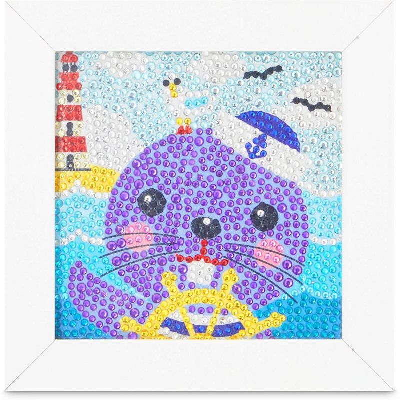 Bright Creations Sea Otter 5D Diamond Painting Kits with Frame, DIY Arts and Crafts Home Wall Decor for Kids, 6" x 6"