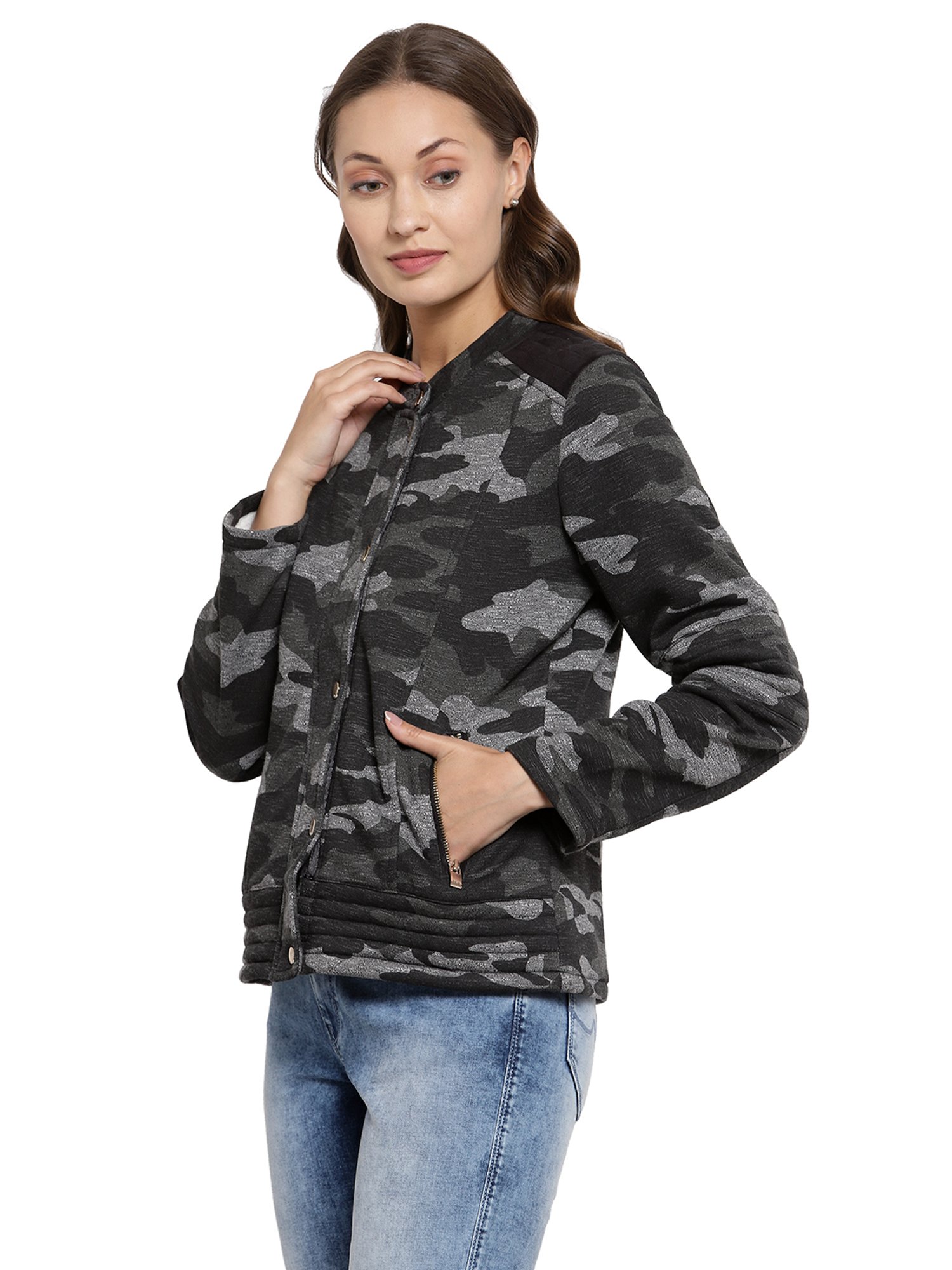 Juelle Black Printed Sweatshirt