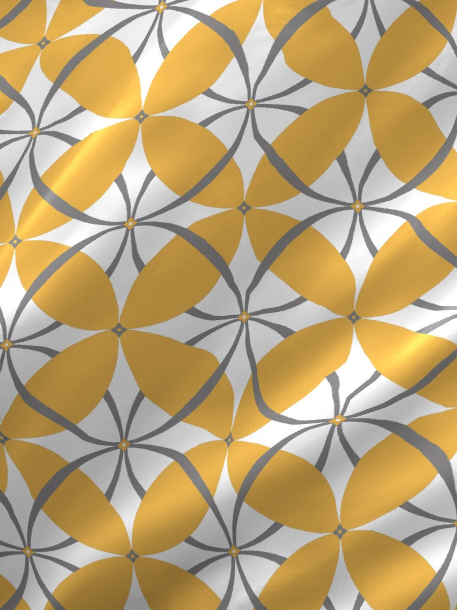 Layers Siena Printed Yellow 225 TC Cotton Double Bed Sheet with 2 Pillow Covers