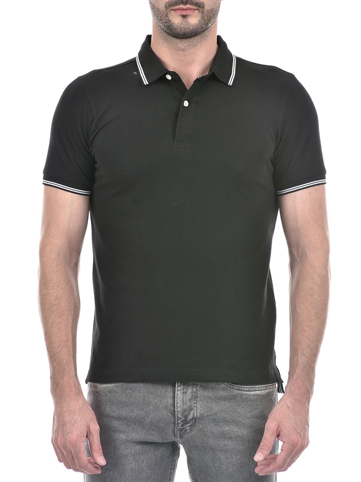Numero Uno Black Regular Fit Polo T-Shirt