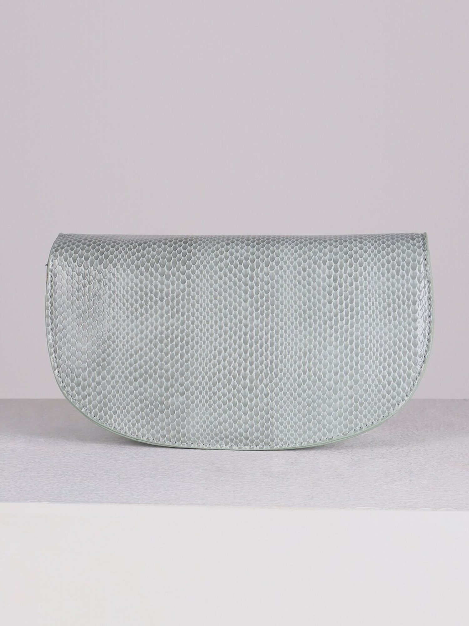 Allen Solly Green Textured Medium Sling Handbag