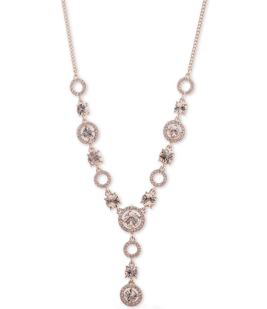 Givenchy Silk Pave Y Necklace