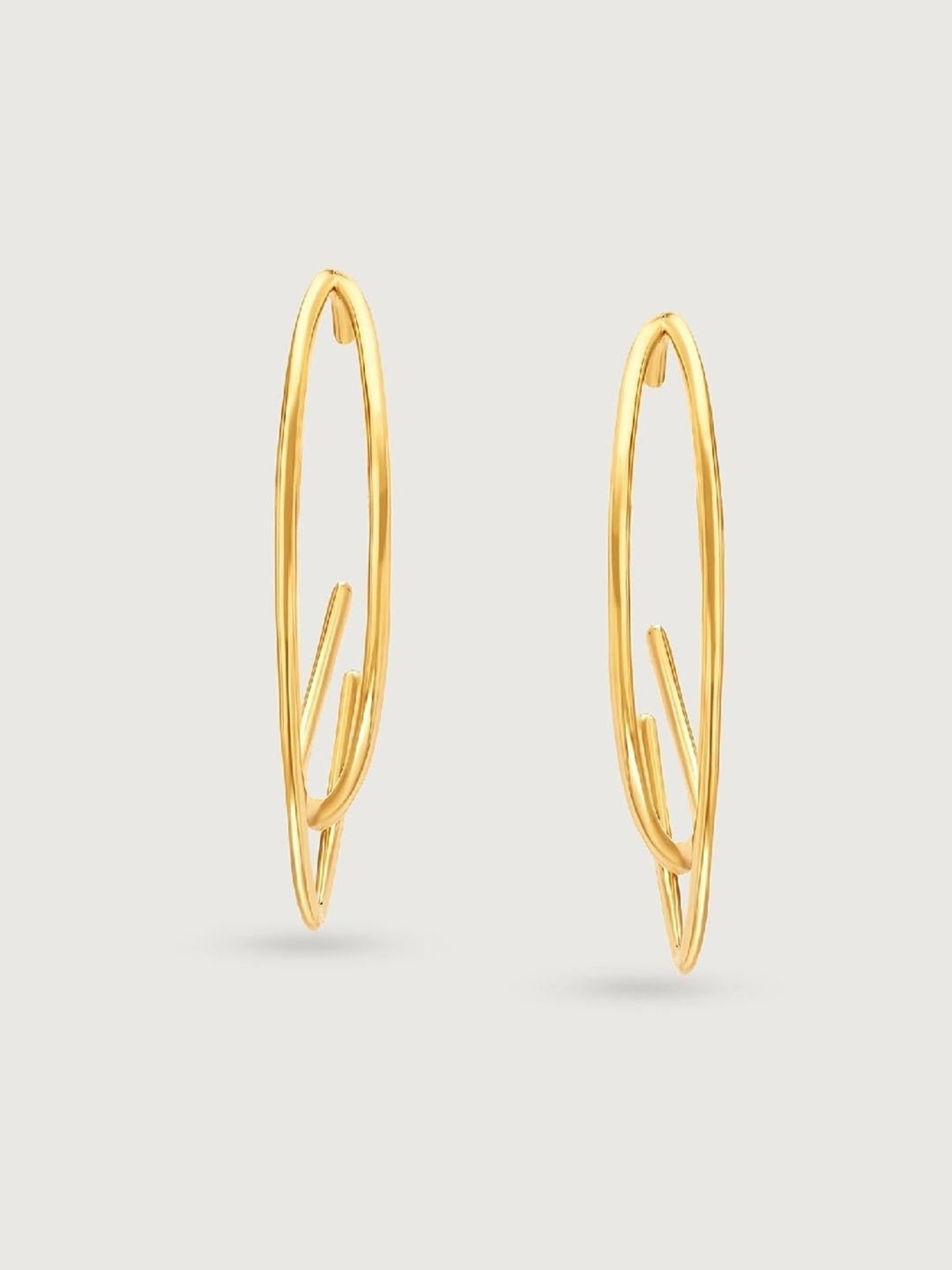 Mia by Tanishq Eclipse Flare 14k Hoop Earrings