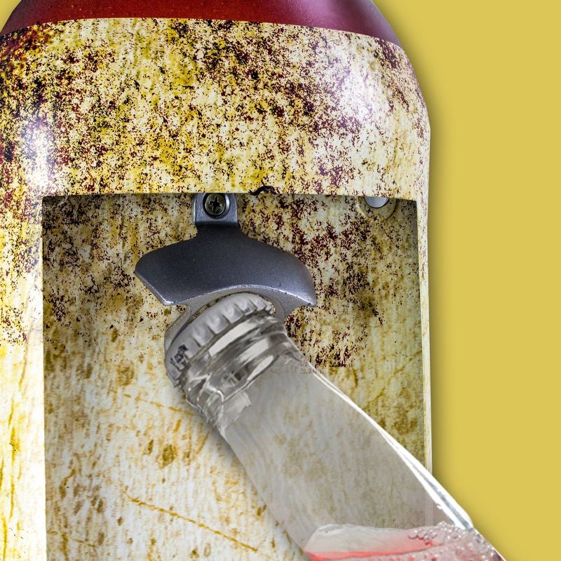 Man Cave Bottle Opener and Cap Catcher Brown - Crystal Art Gallery