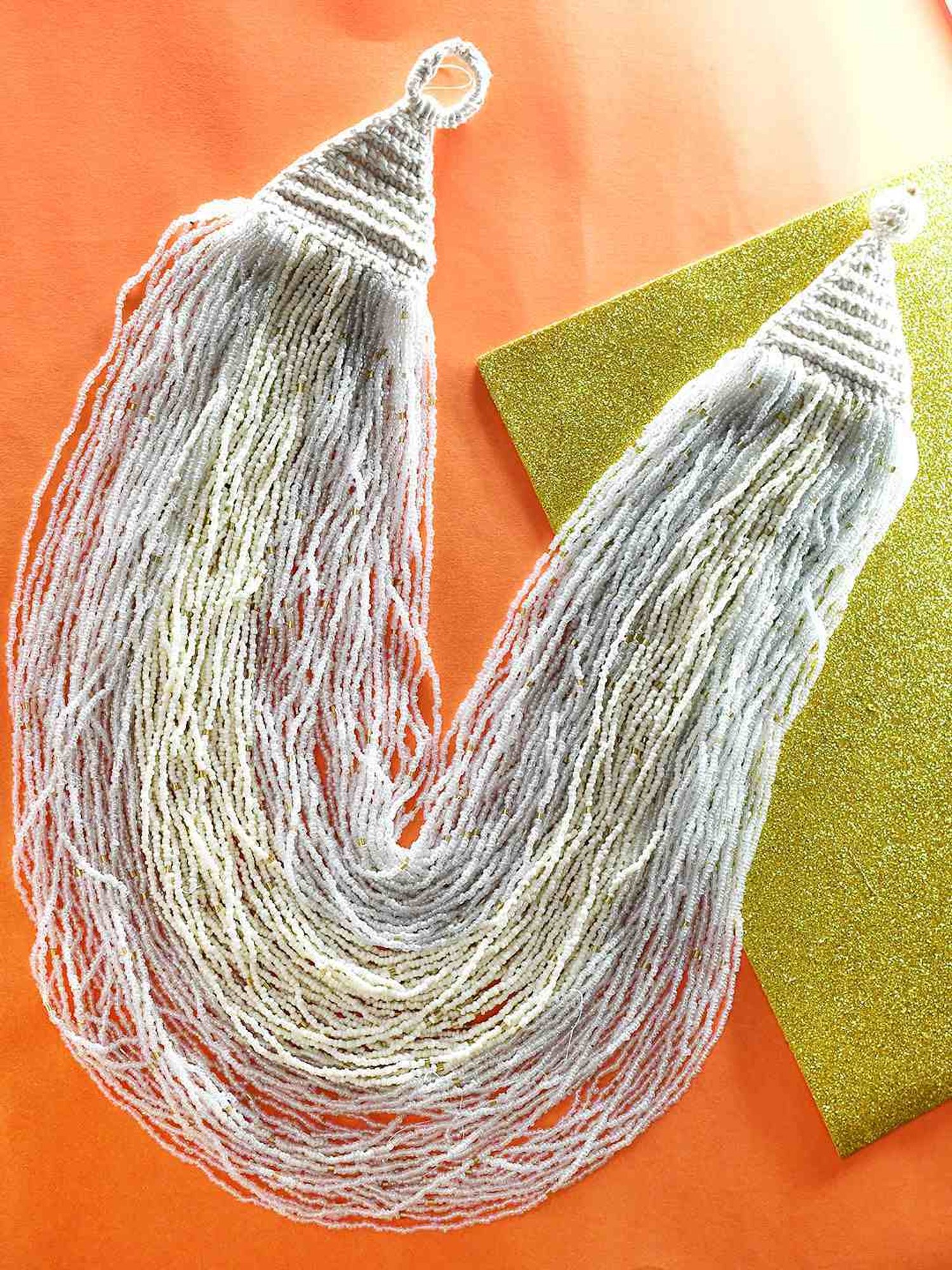 Imli Street White Long Beaded Necklace