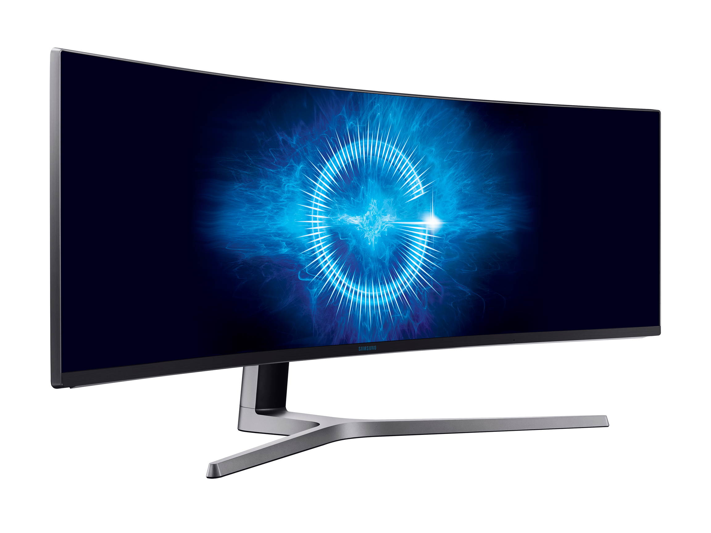 Samsung CHG90 Series C49HG90 49" 3840 x 1080 1ms 144Hz 2x HDMI DisplayPort Mini-DisplayPort HDR AMD FreeSync USB Hub QLED Curved Gaming Monitor
