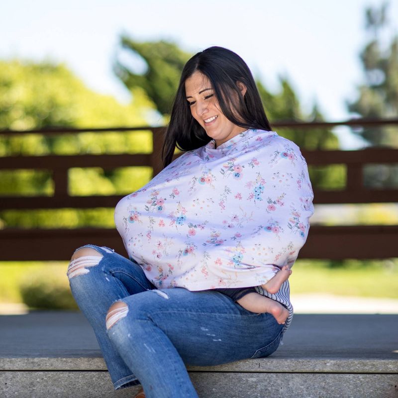 J.L. Childress 4-in-1 Multi-Use Cover Pink Floral