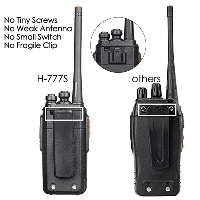 H777S WalkieTalkies Rechargeable Long Range Scan VOX 16 Channels 2Way Radio with Earpieces Headsets Skiing Snowboard 2 Pack