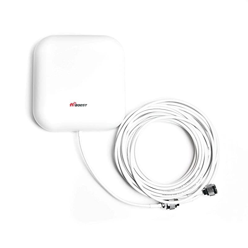 Wall Mount Panel Antenna Kit for Signal Booster Wide Band 6982700 MHz Compatible with All US Carriers 2G3G4G LTE with 50FT Coaxial Cable Best to Broadcast Signal of Cell Booster