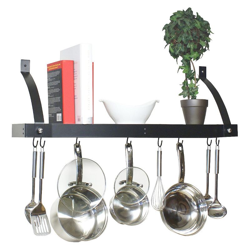Range Kleen Pot Rack Bookshelf - Black Enamel