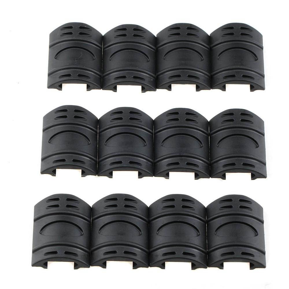 A22 12/lot Rifle Weaver Picatinny Hand Guard Quad Rail Covers Rubber Tactical VEH29 P0.5