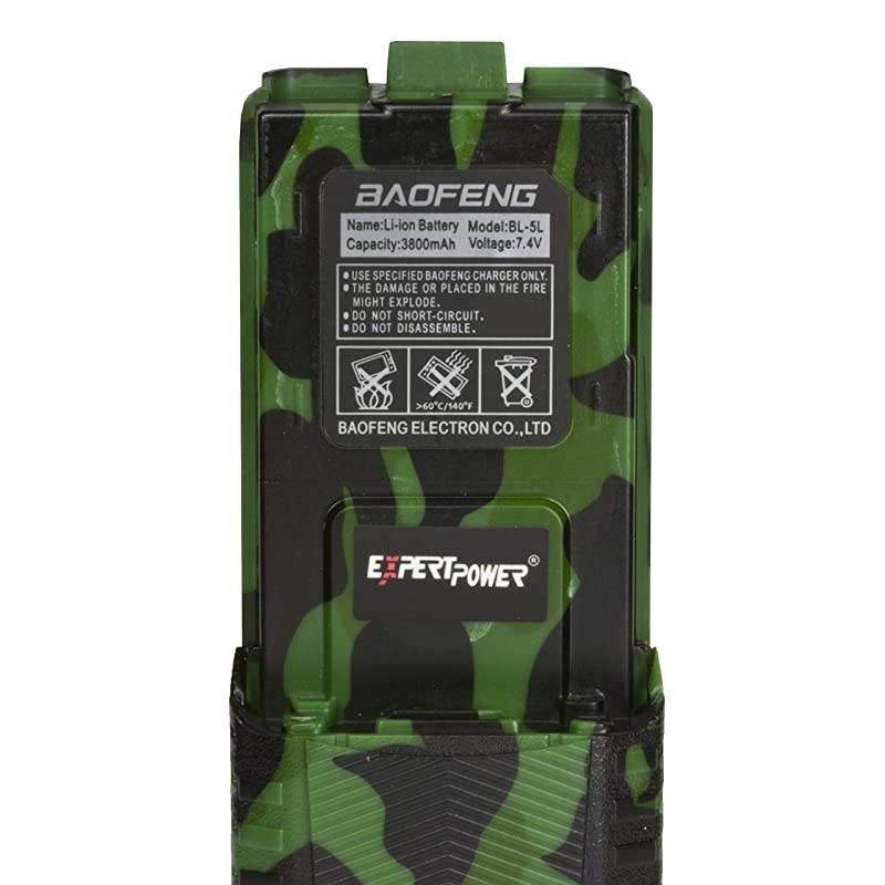 Baofeng Extended True Capacity Battery (Model: BL-5L, 3800 mAh, Camouflage)