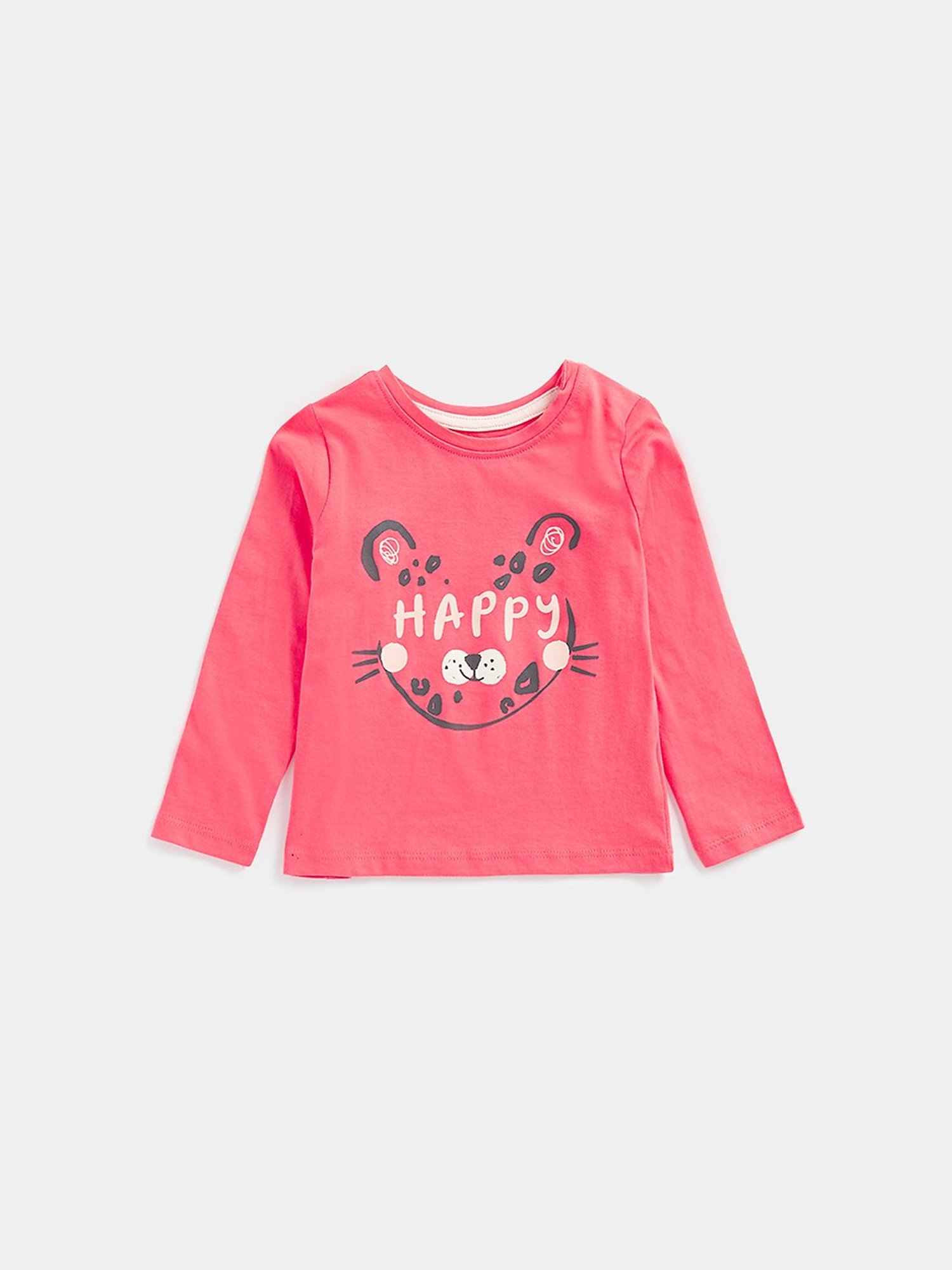 Mothercare Kids Pink Printed Full Sleeves T-Shirt