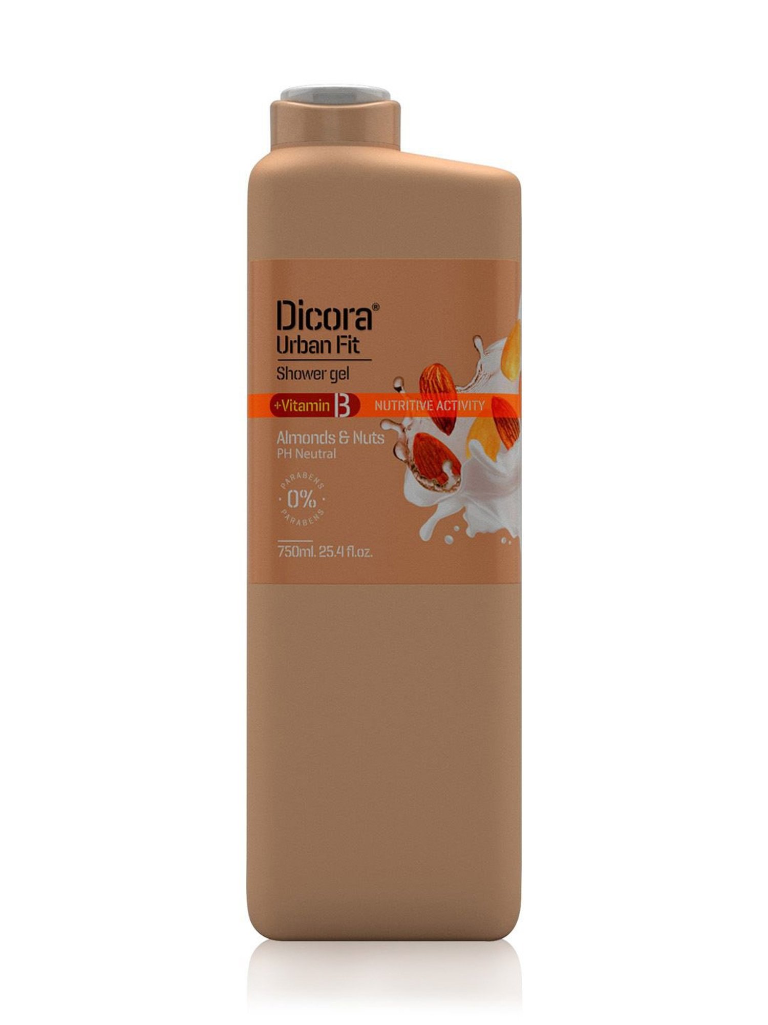 Dicora Urban Fit Shower Gel Vitamin B Alomd & Nuts - 750 ml