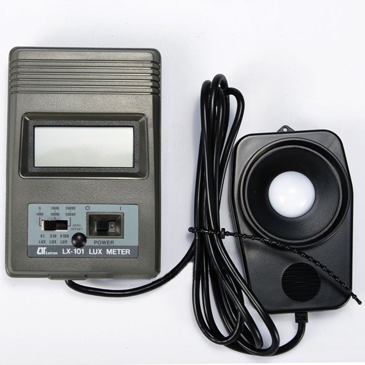 Pocket Size Digital Luxmeter, Measures 0-50,000 Lux in 3 Ranges, 4 Digit LCD Display, Spectrum Meets C.I.E. Standard