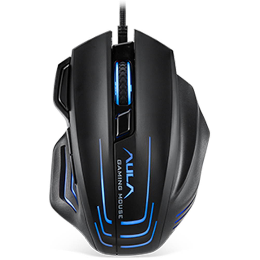 AULA F810 RGB Backlit Mouse 7 Buttons Macro Programmable 6400 DPI Hollow Ergonomic Optical Wired Gaming Mouse for PC Computer Desktop Laptop