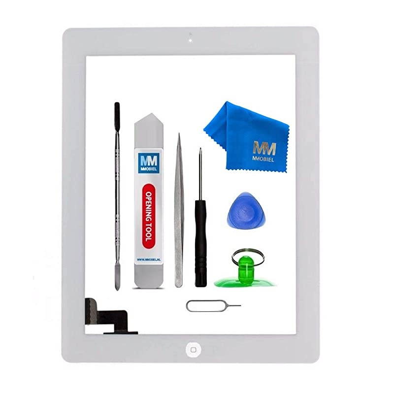 Digitizer Compatible with iPad 2 White 97 Inch Touchscreen Front Display Assembly Incl Tool kit