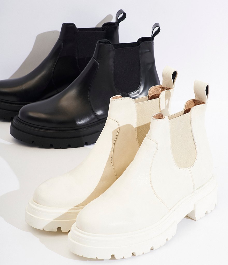Free People Lola Leather Lug Sole Chelsea Booties