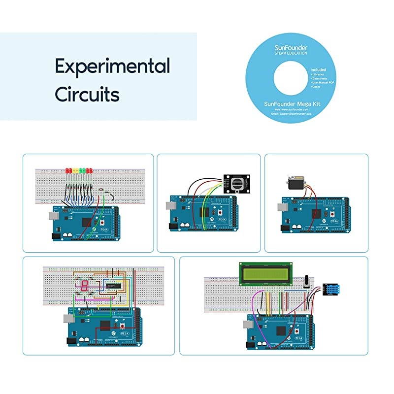 Mega 2560 R3 Project Super Starter Kit with Mega 2560 Board Compatible with Arduino Mega 2560 R3 Mega328 Nano,25 Tutorials Included