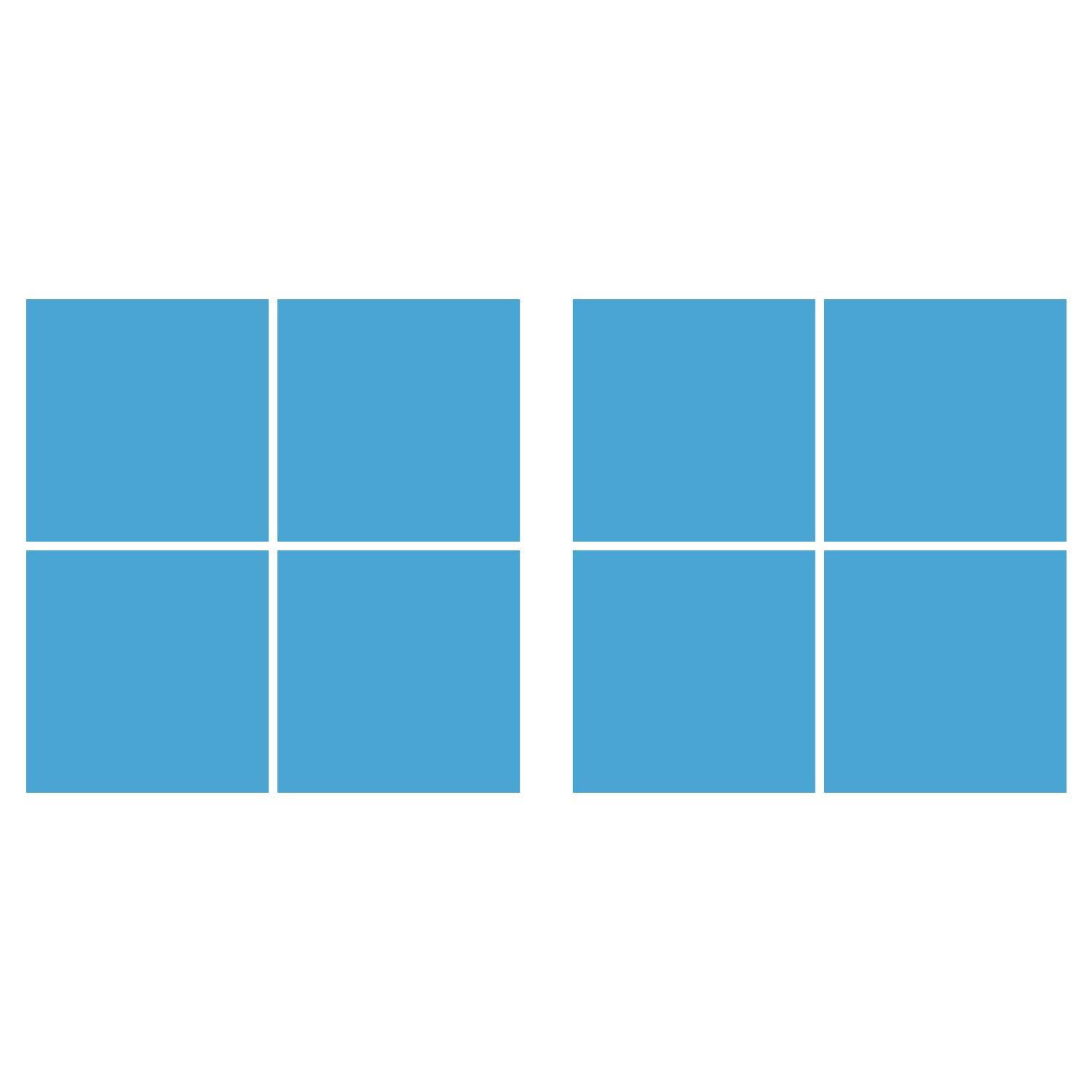 LiteMark 5.5 Inch Golden Yellow Square Decals - Pack of 8