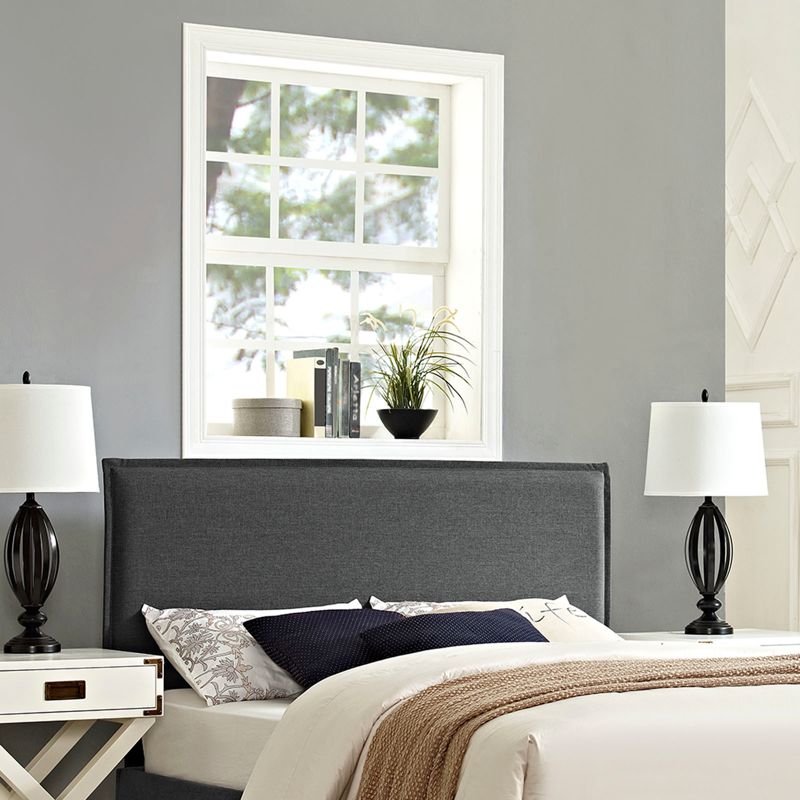 Camille Full Upholstered Fabric Headboard Gray - Modway