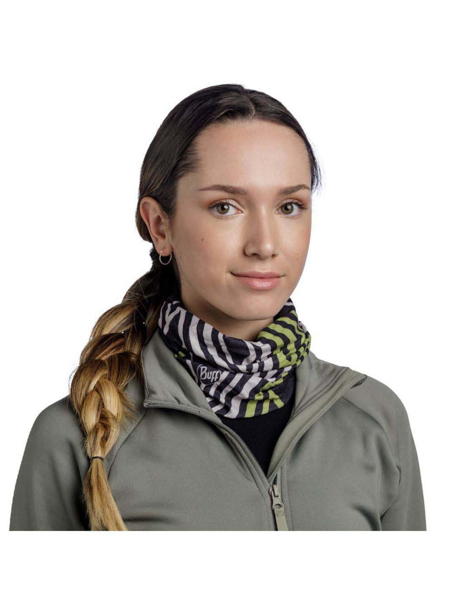 BUFF Coolnet UV Biman Black Printed Bandana