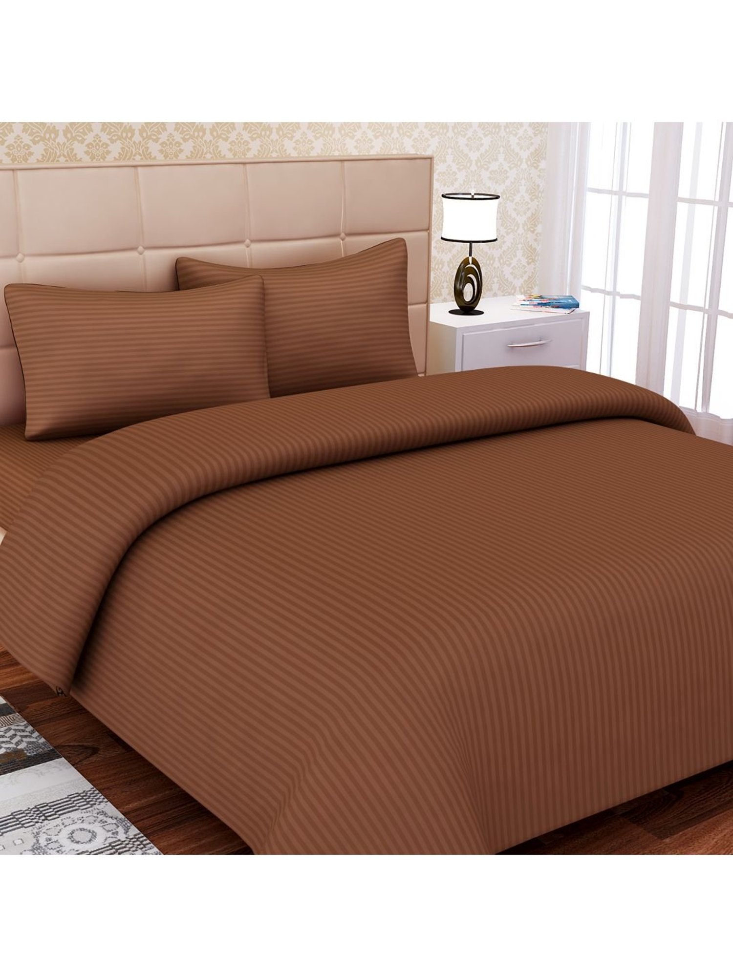 SEJ by Nisha Gupta Brown Bed Sheet Sets