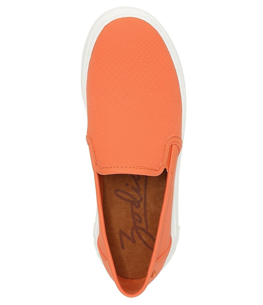 Zodiac Benson Snake Embossed Slip-On Platform Sneakers