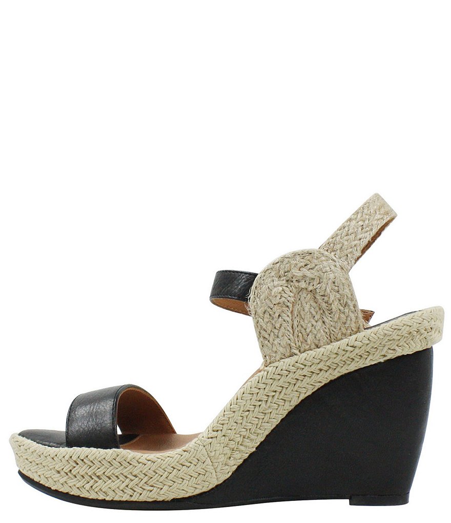 L'Amour Des Pieds Iditri Leather Jute Platform Wedge Sandals
