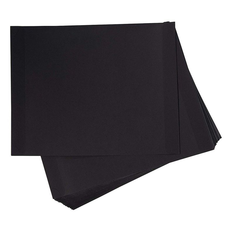 48-Pack Certificate Holders, Single Sided Diploma Covers for Letter-Sized Paper & Award, Black