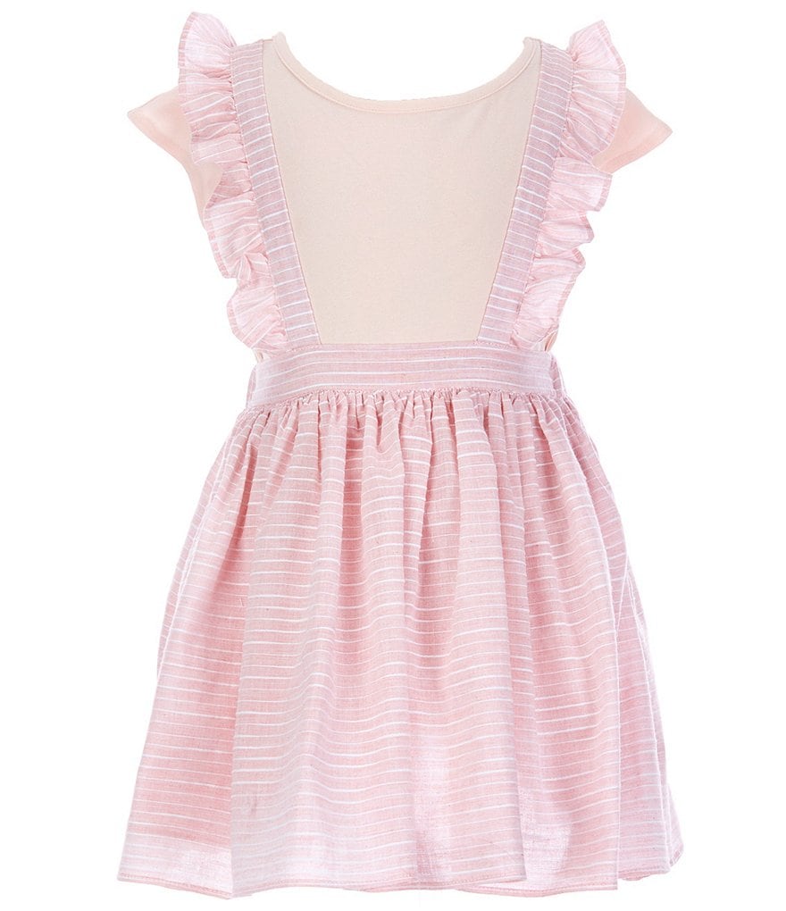 Laura Ashley Little Girls 2T-6X Short-Sleeve Tee & Striped Jumper Set