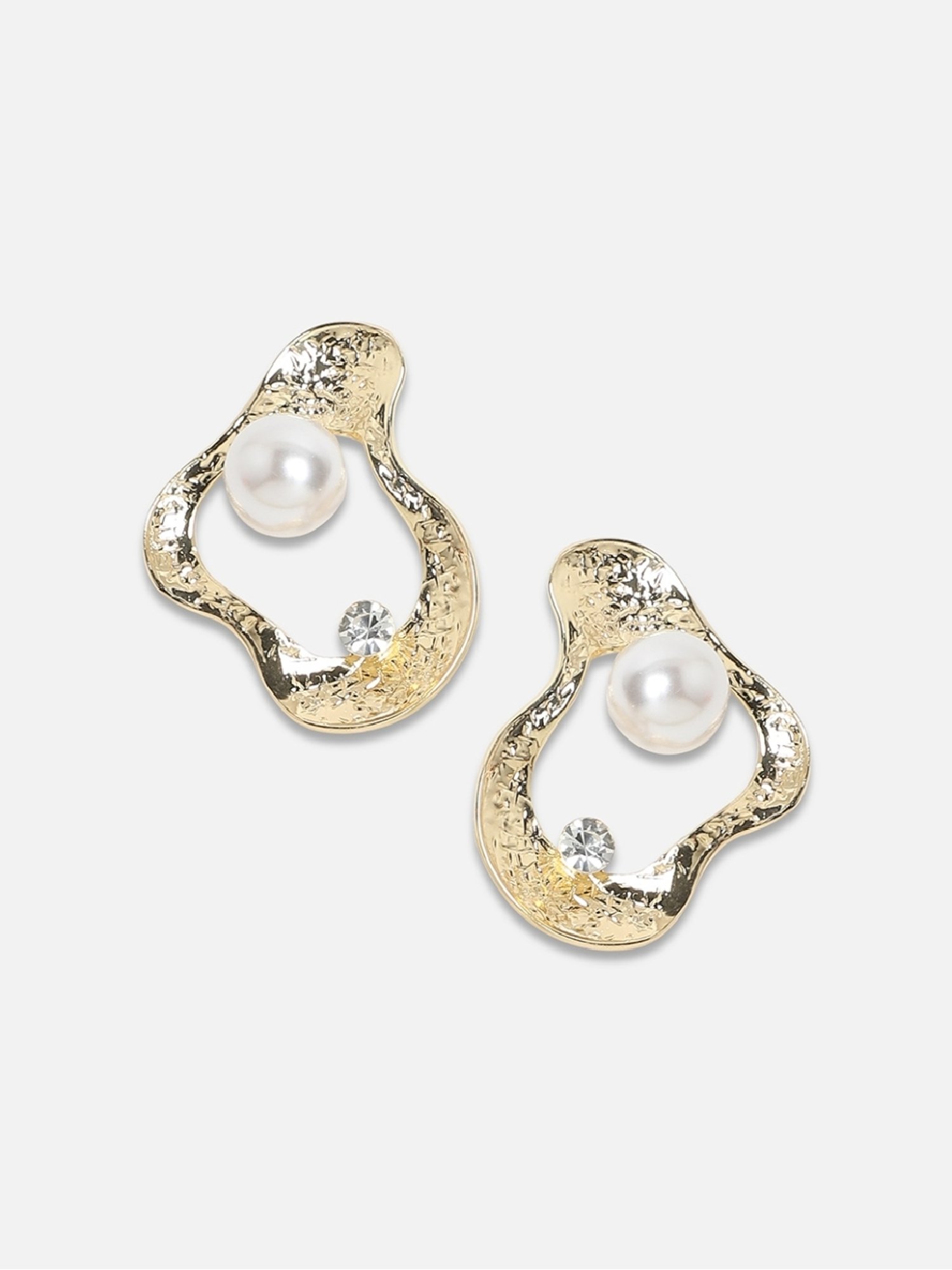 Sohi Women's Opal Odyssey Stud Earrings  Champayne Gold