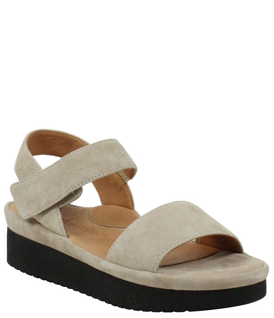 L'Amour Des Pieds Abrilla Suede Platform Wedge Sandals