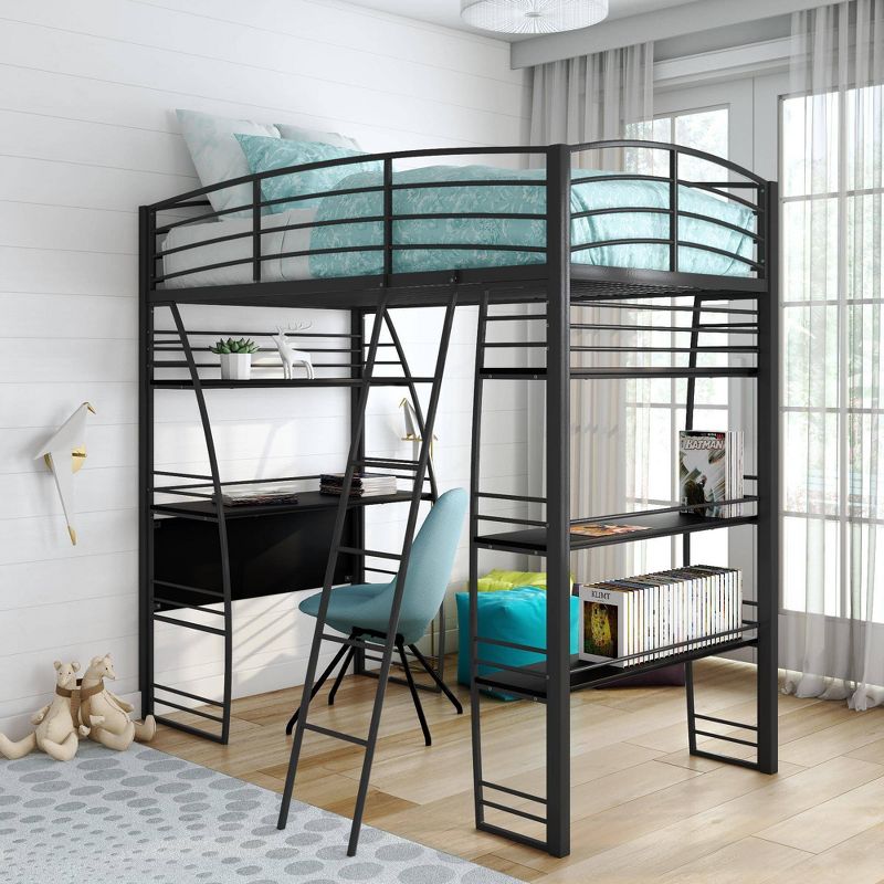 Richland Bunk  Twin over Twin w/ Raised Panel Trundle  Antique Walnut - Atlantic Frame