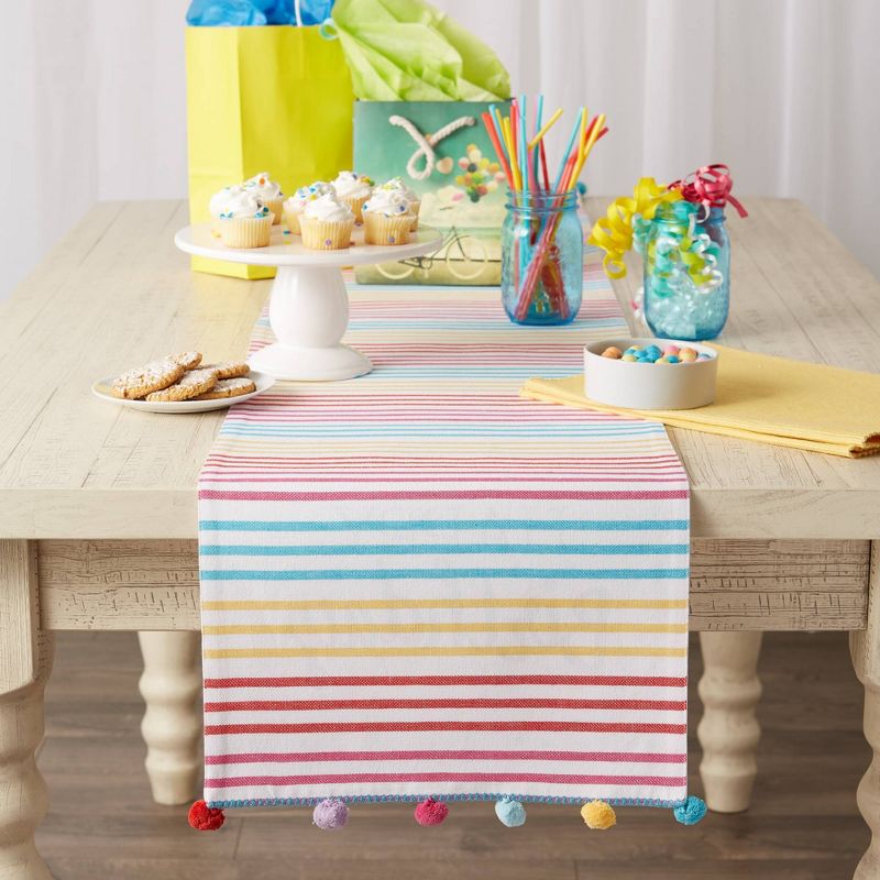 108" x 14" Cotton Happy Birthday Kitchen Table Runner - Design Imports