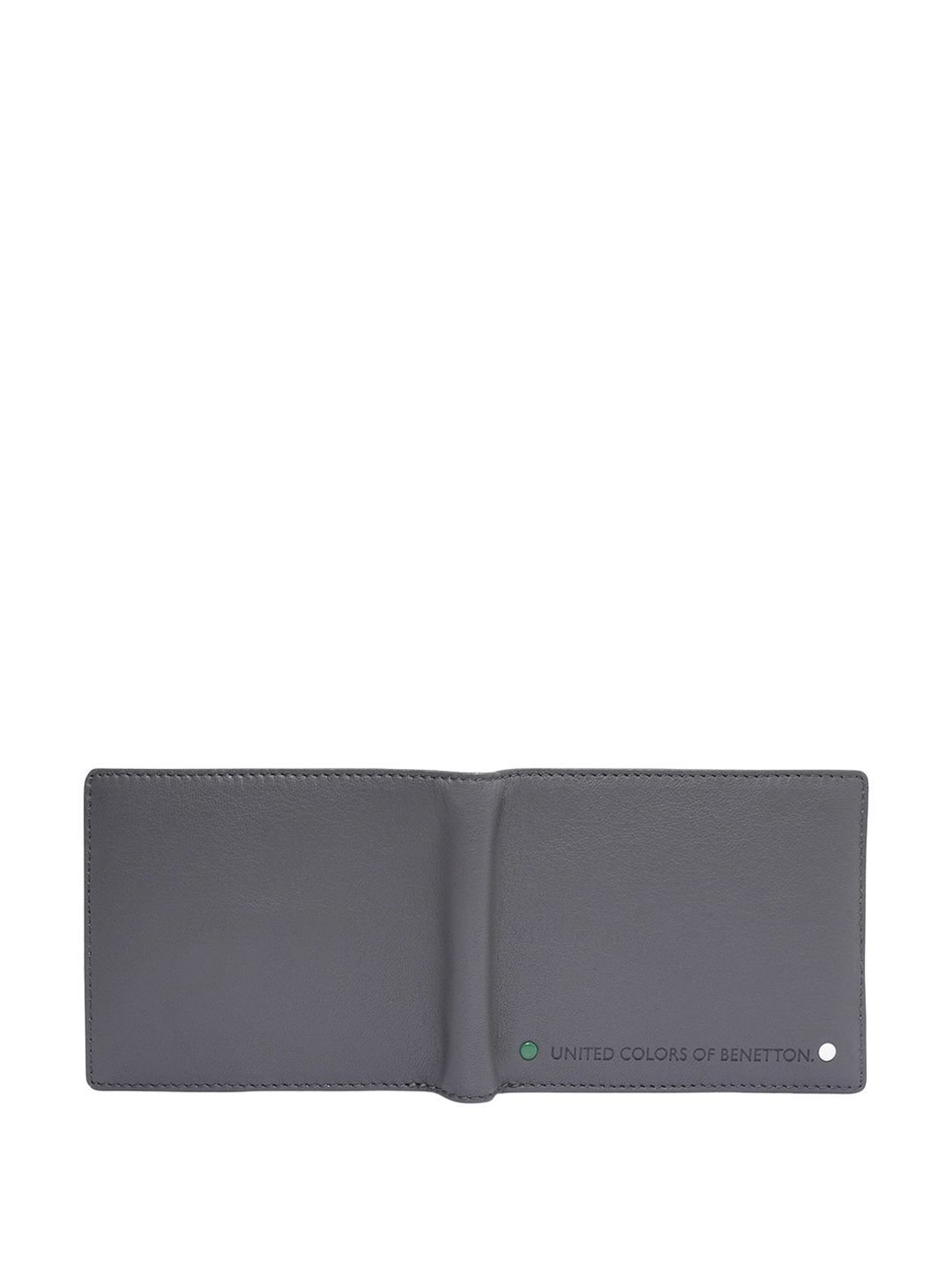 United Colors of Benetton Tereza Grey Casual Leather Bi-Fold Wallet for men