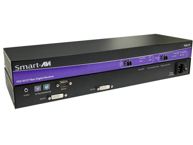 Smartavi FDX-M2PS Multi-mode Dual DVI-D Fibe Optic Extender Kit (1400ft/ TMDS )