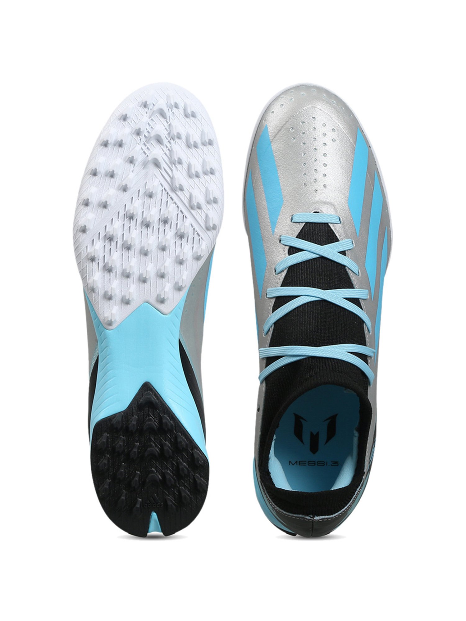 Adidas Men's CRAZYFAST MESSI.3 TF Silver Football Shoes