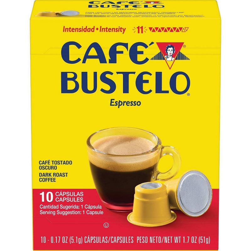 Cafe Bustelo Espresso Roast Coffee Pods - 10ct