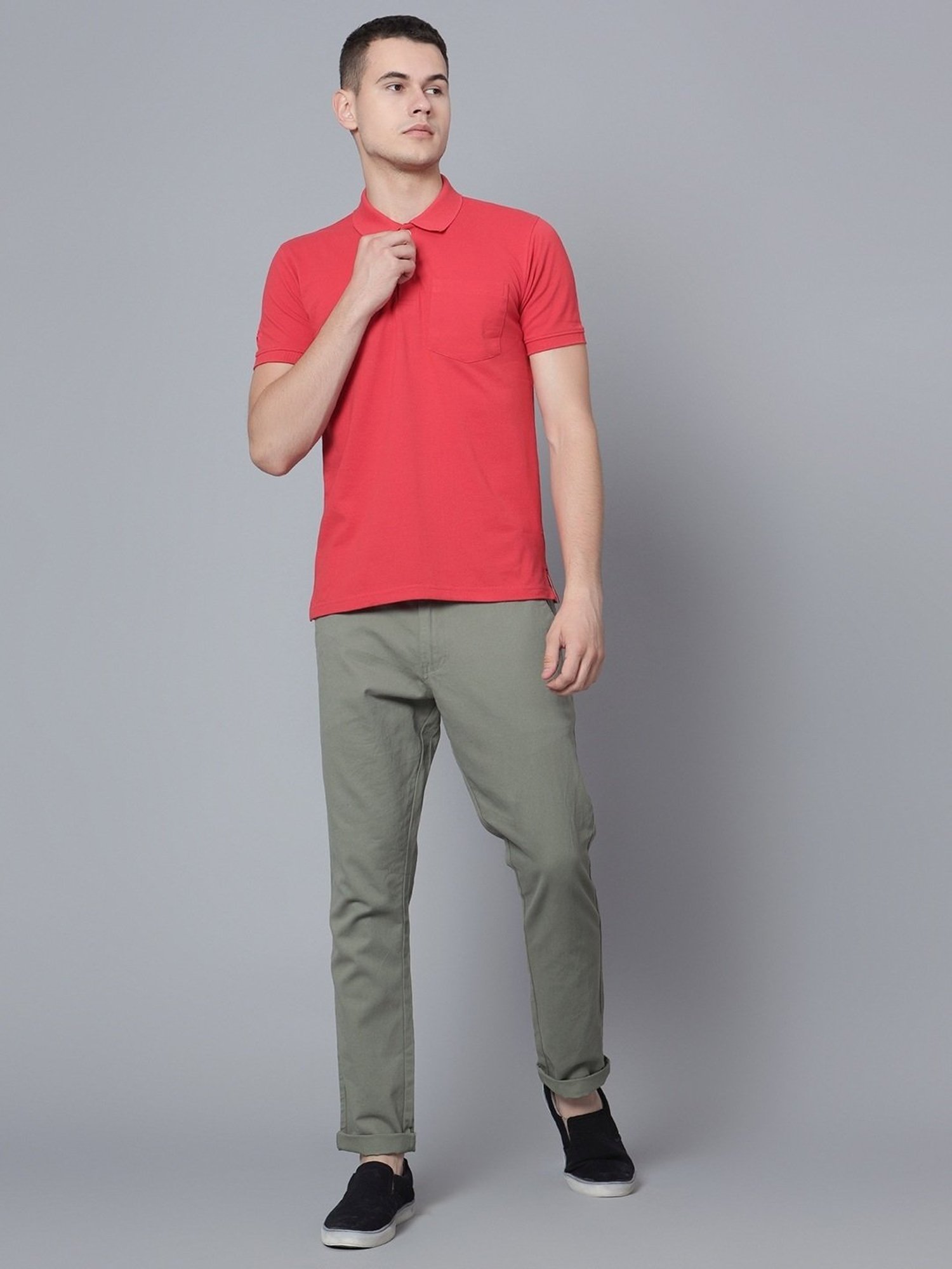 Cantabil Coral Cotton Regular Fit Polo T-Shirt