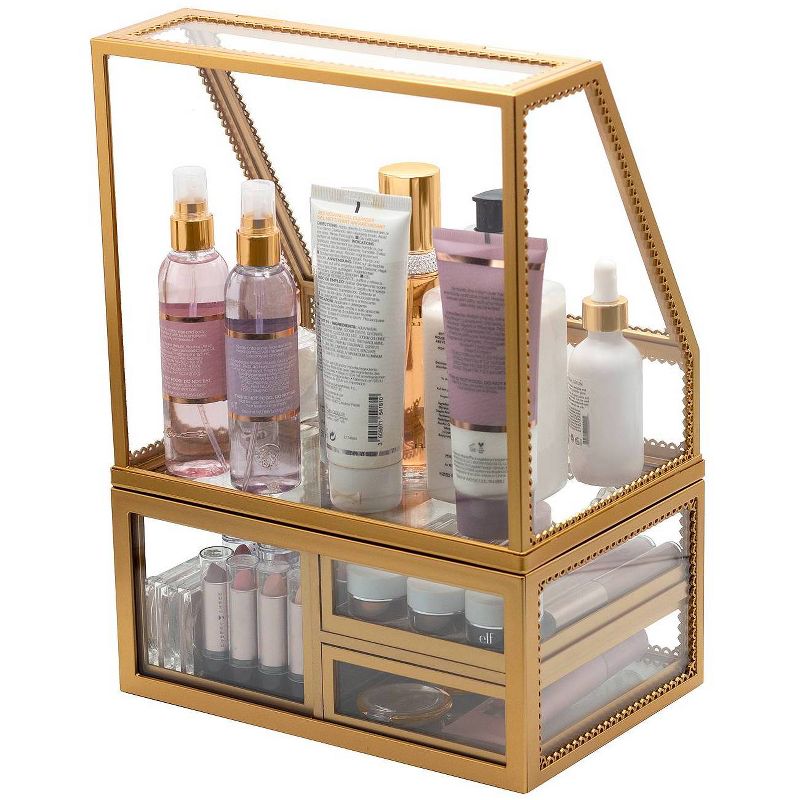 Sorbus Stackable Makeup Organizer - Gold