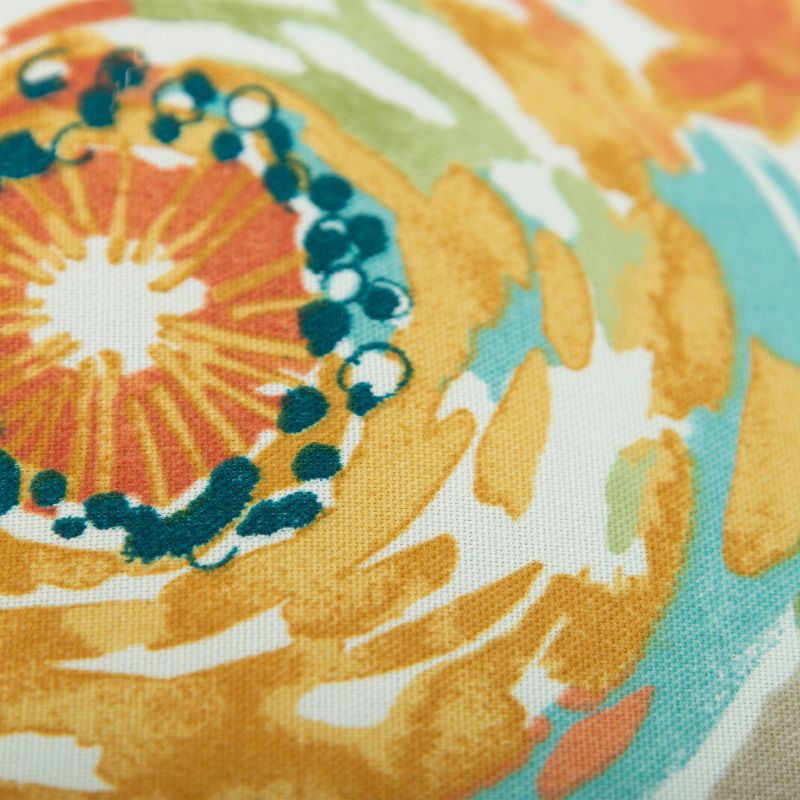 22"x22" Oversize Poly-Filled Floral Indoor/Outdoor Square Throw Pillow - Rizzy Home