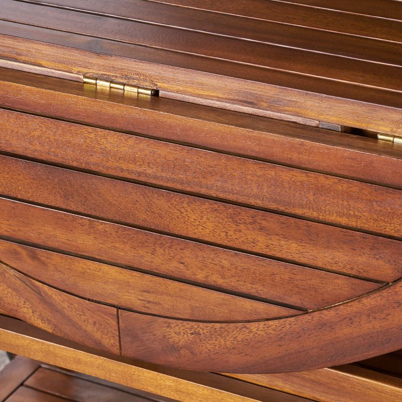 Flash Furniture Castleberry Rustic Wood Grain and Iron Kitchen Serving and Bar Cart