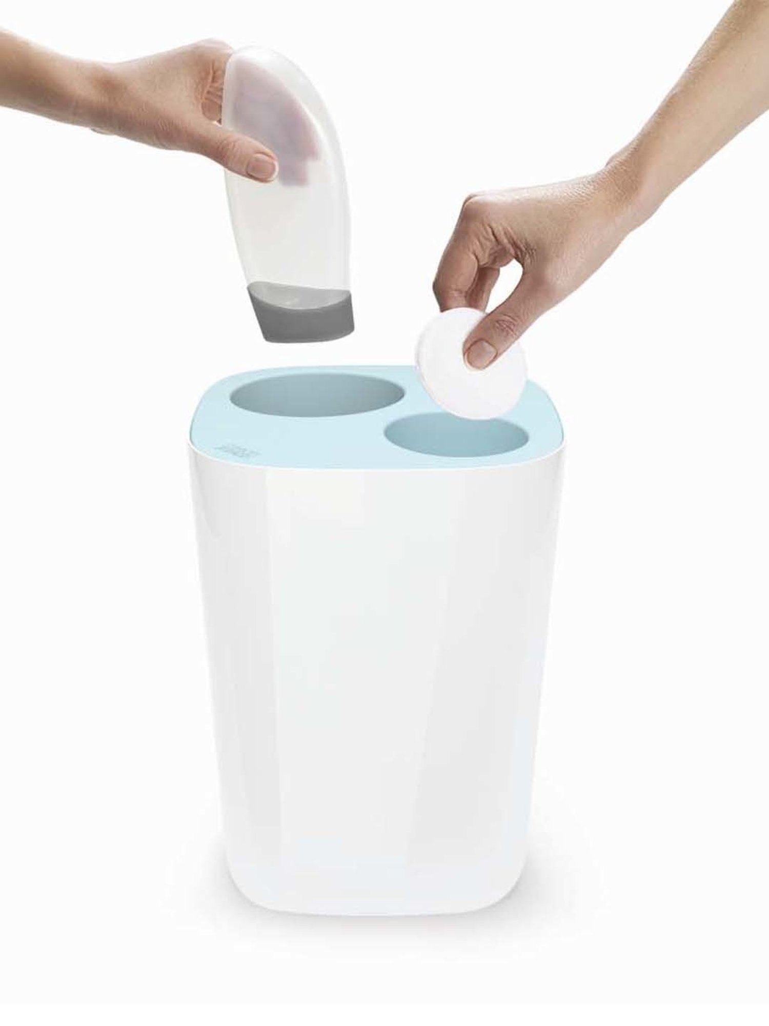 Joseph Joseph White & Blue Plastic Waste Separation Bin - Set of 1