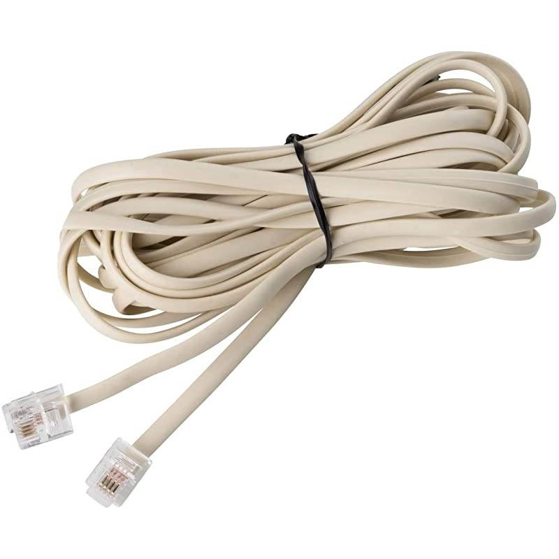Cords for Landline Phones Phone Cords for Landline Phones to Wall Jack Excellent Sound Quality + Durable Materials Cord for Any Device wa Phone Jack 15ft Long Phone Cord