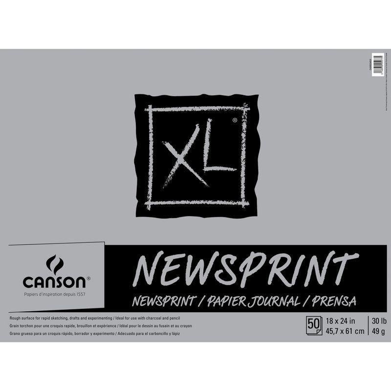 Canson XL Newsprint Paper Pad 18"X24"-50 Sheets