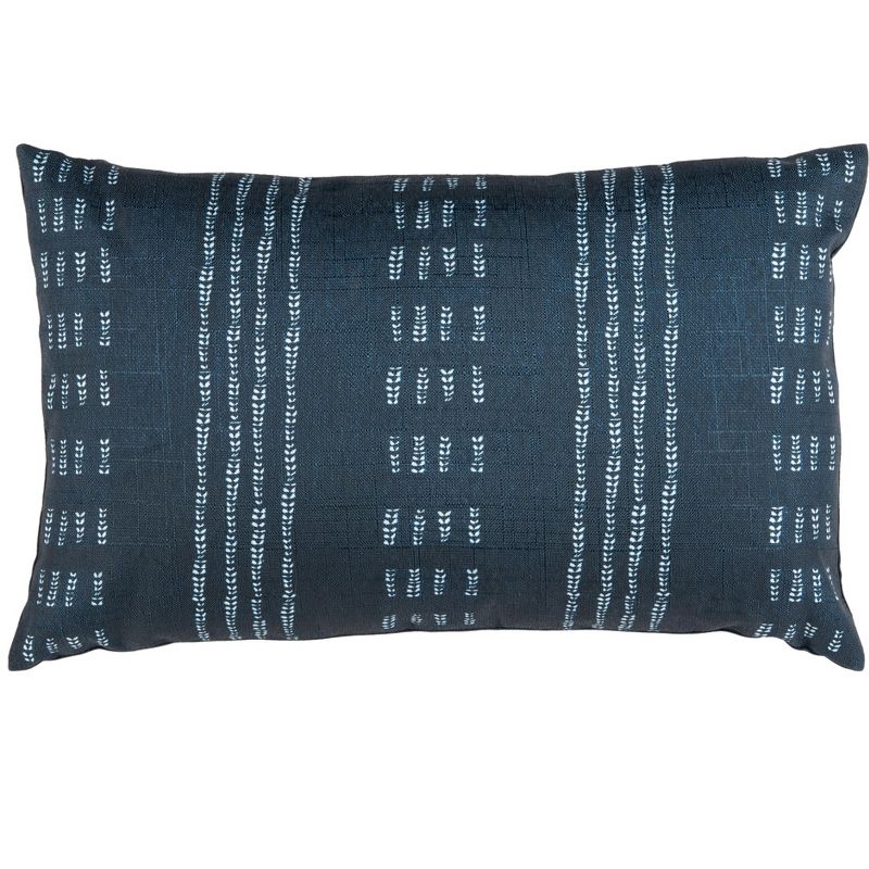 Madelyn Pillow - Deep Blue/White - 12" x 20" - Safavieh