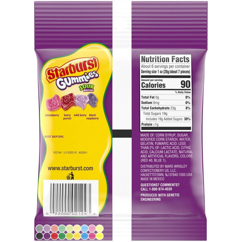 Starburst Sour Berry Gummies Peg - 5.8oz