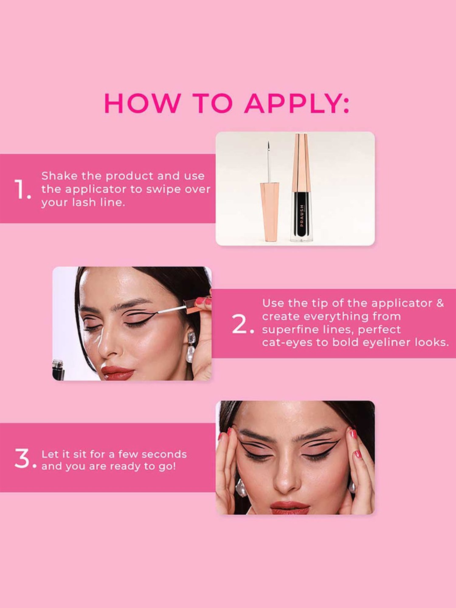 Praush Beauty Constant Liner Black - 2.8 ml